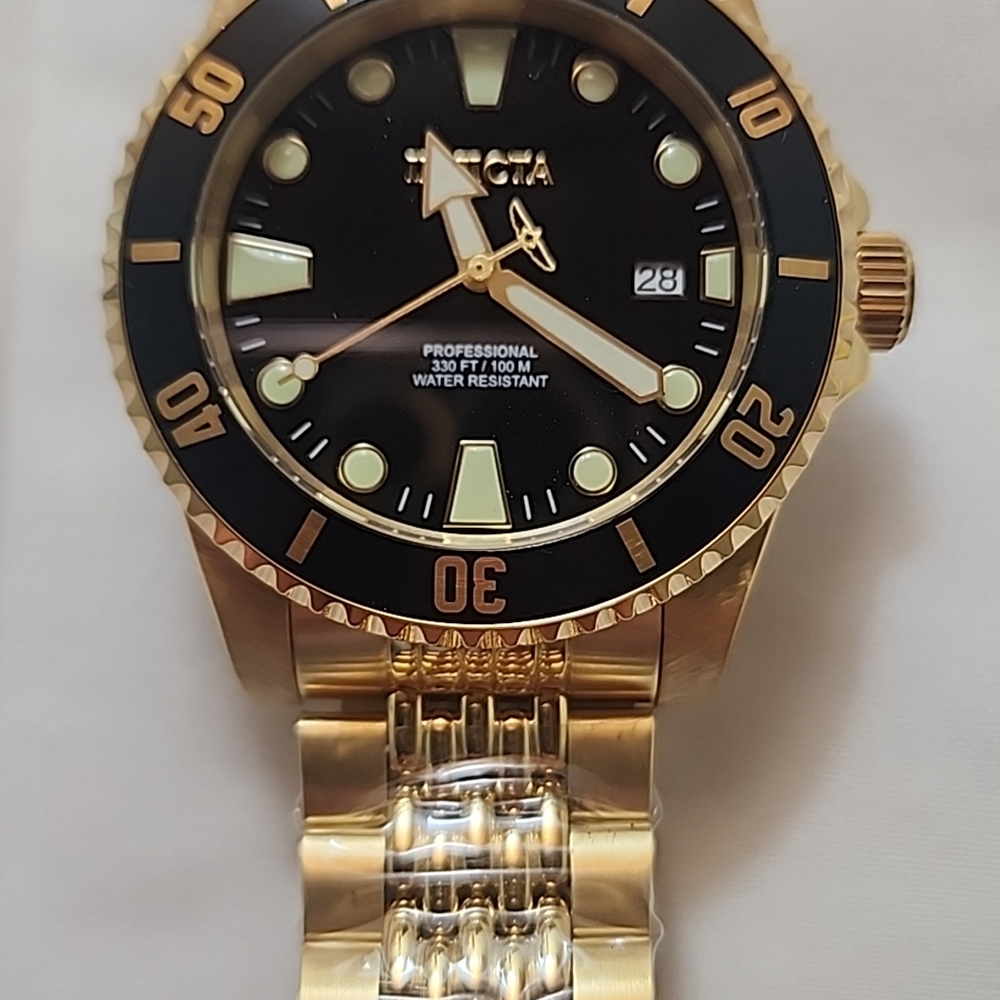 Invicta Gold and Black Watch Automatic